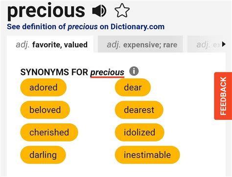 precious synonyms list.